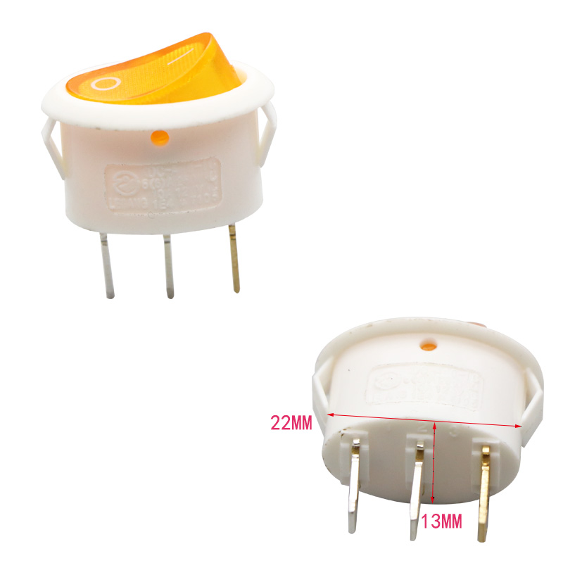 KCD7椭圆形开关 2脚2档 3脚3档电热水壶 船型电源开关 船型开关 - 图1
