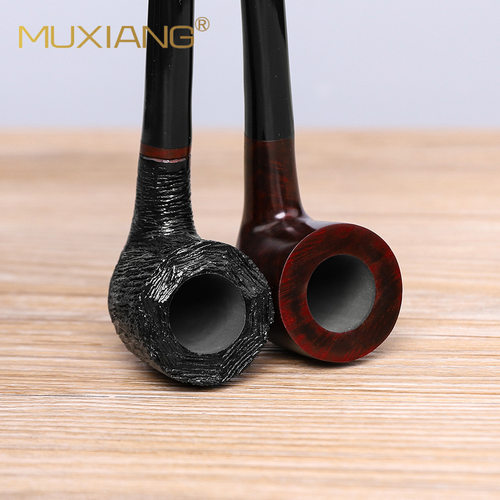 石楠木阅读烟斗弯式传统老式长柄烟斗烟袋锅草丝烟斗旱烟烟斗男士 - 图0