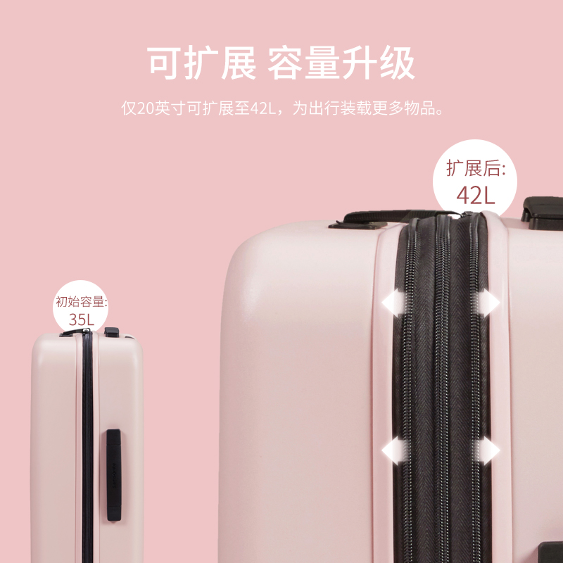 Samsonite新秀丽行李箱女拉杆箱男STACKD旅行箱25寸28寸KF1菜鸟仓