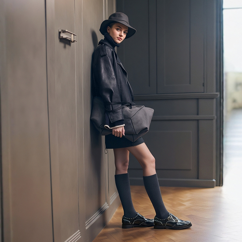 Church's英国进口时尚铆钉孟克鞋手工商务休闲女士皮鞋 Lana Met - 图0