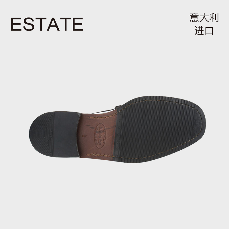 ESTATE意大利进口时尚男士商务皮鞋流苏乐福鞋一脚蹬休闲皮鞋7009 - 图2