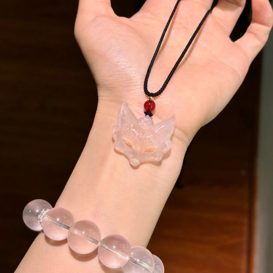 狐狸面具项链国风美学狐狸吊坠守护灵男女编织情侣闺蜜礼物