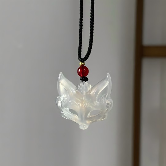 狐狸面具项链国风美学狐狸吊坠守护灵男女编织情侣闺蜜礼物