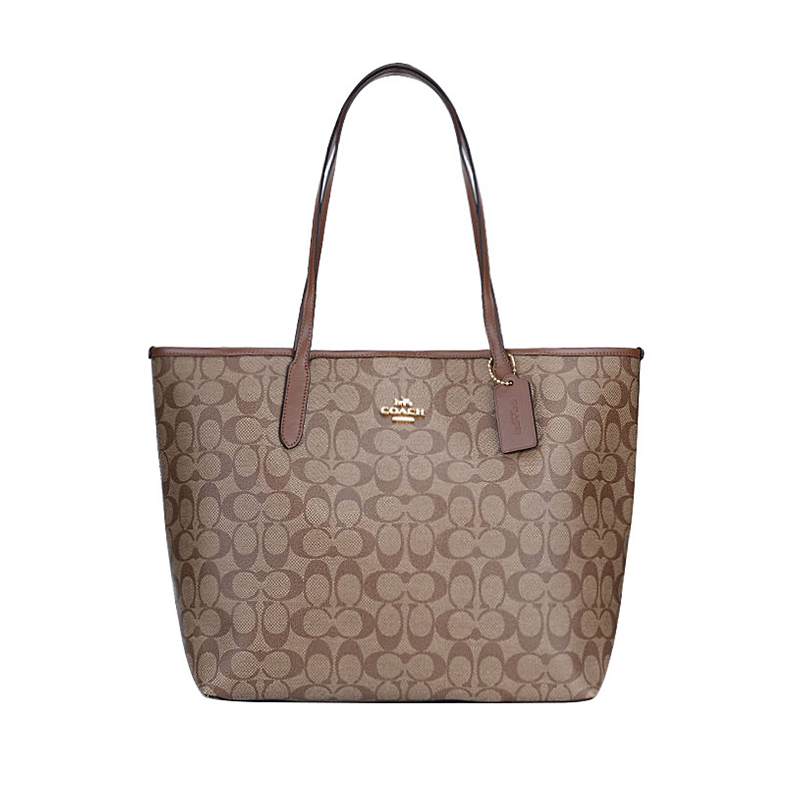 客邻尚品海外旗舰店COACH/蔻驰新款女士大容量老花时尚休闲单肩手提托特包女包正品3