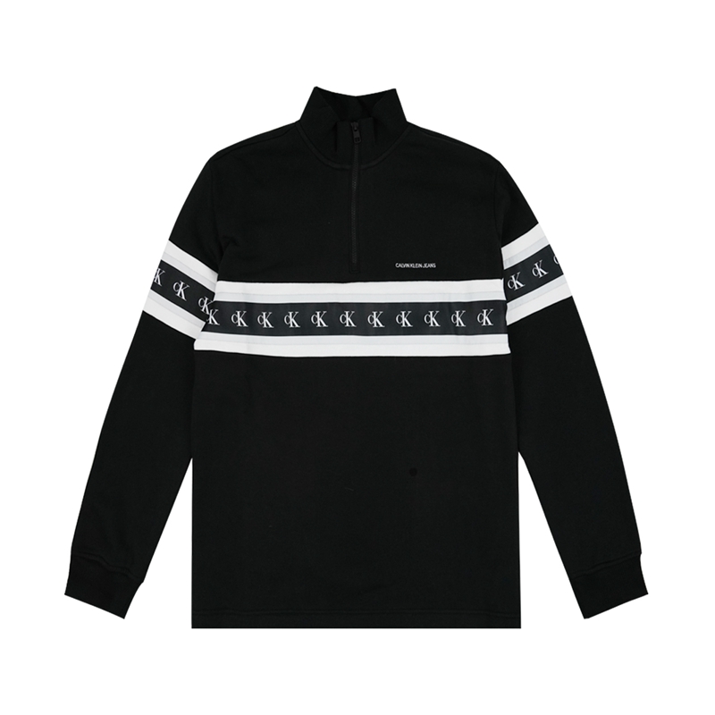 客邻尚品海外旗舰店Calvin Klein/凯文克莱/CK男士横条纹字母logo串标套头衫41Q90610