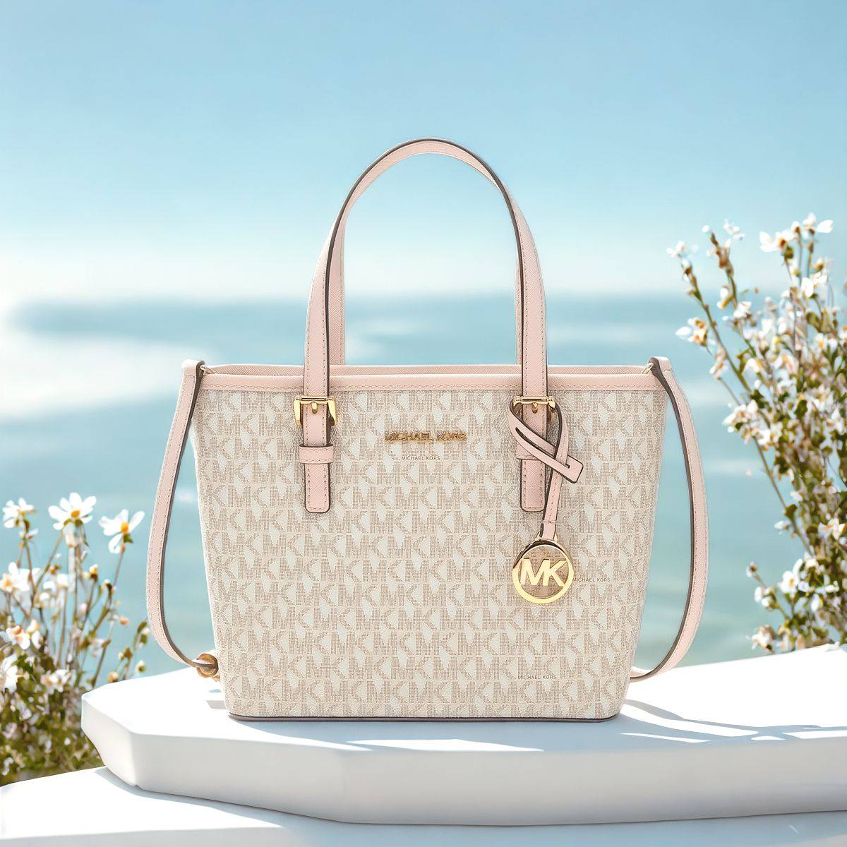 【店长推荐】MK女包菜篮子轻奢经典百搭老花斜挎手提包通勤托特包