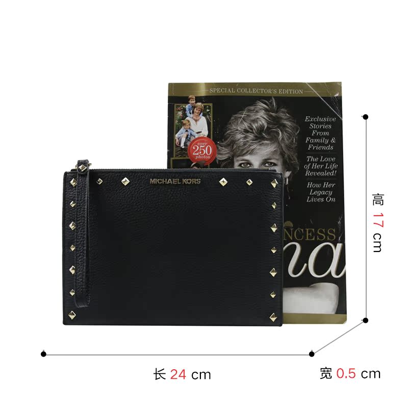 客邻尚品海外旗舰店Michael Kors/MK铆钉手拿包新款手拎包手包女包 35S9GTVC7T2