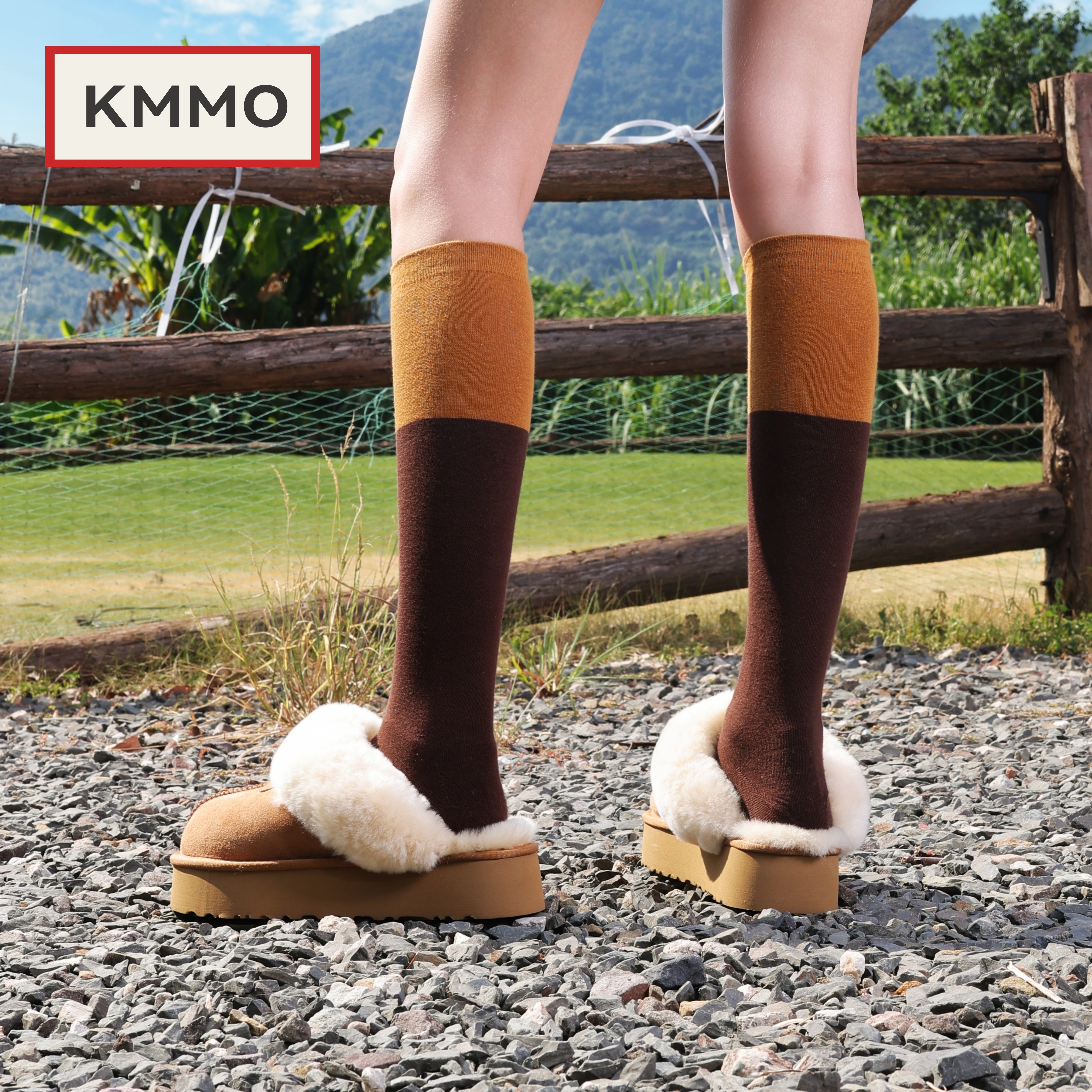KMMO毛毛拖鞋女外穿秋冬季经典增高厚底懒人棉鞋包头雪地靴小个子 - 图2