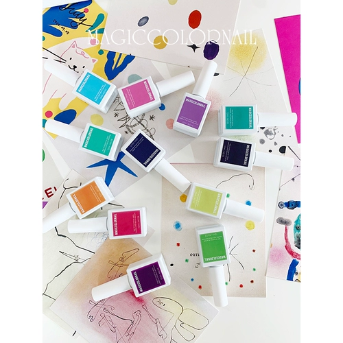 MagicColornail 12 цветовая бутылка -загруженная цветовая клей Корейский стиль флуоресцентный цвет