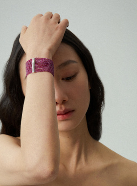 SUDROV素觉女925银红宝石手链