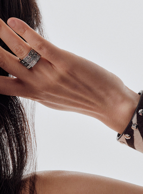 SUDROV/素觉克拉小姐系列轻奢精致莫桑石戒指食指戒个性指环女