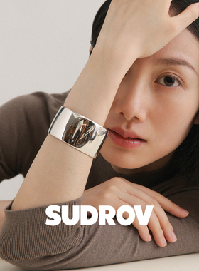 SUDROV素觉时髦大气纯银手镯