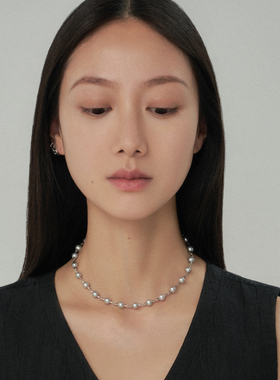 SUDROV素觉925银珍珠项链锁骨链