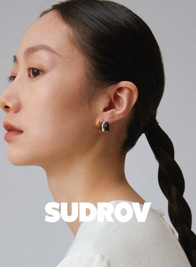 SUDROV素觉925银虎眼石玛瑙耳环