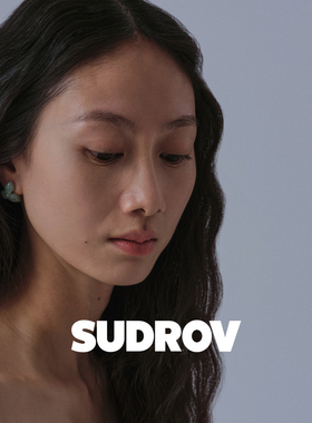 SUDROV素觉925银翡翠耳钉