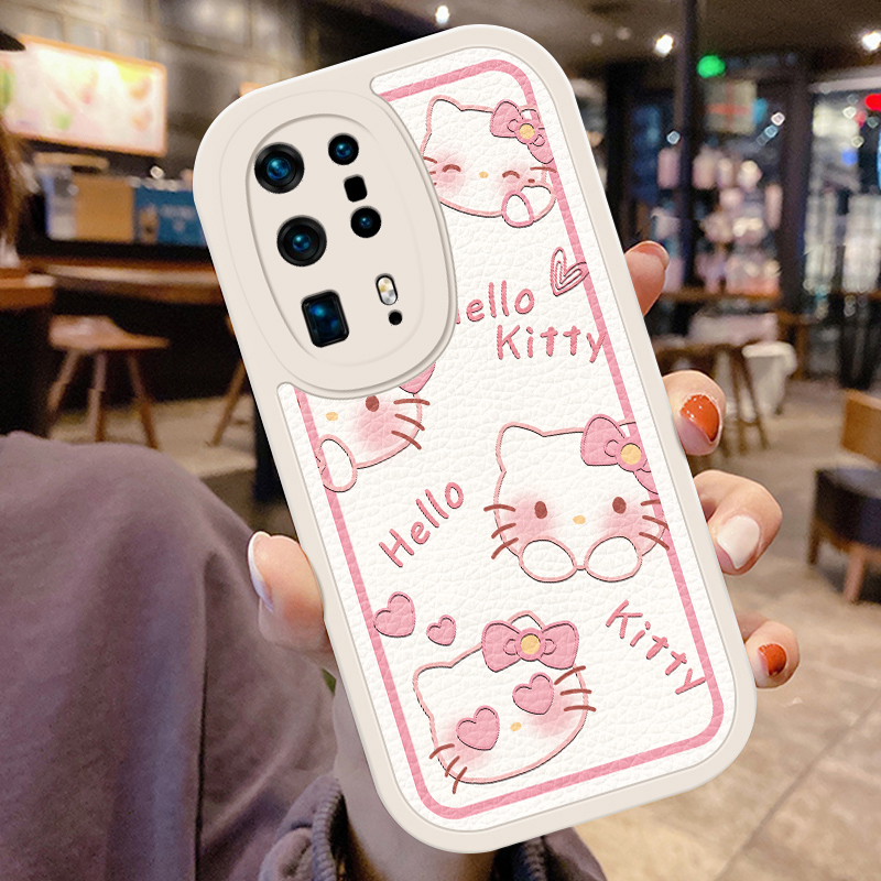 华为p40pro十手机壳HelloKitty新款p40少女款硅胶p40pro+保护套ELS-AN00超薄P40 Pro软壳全包防摔5G可爱外壳-图2