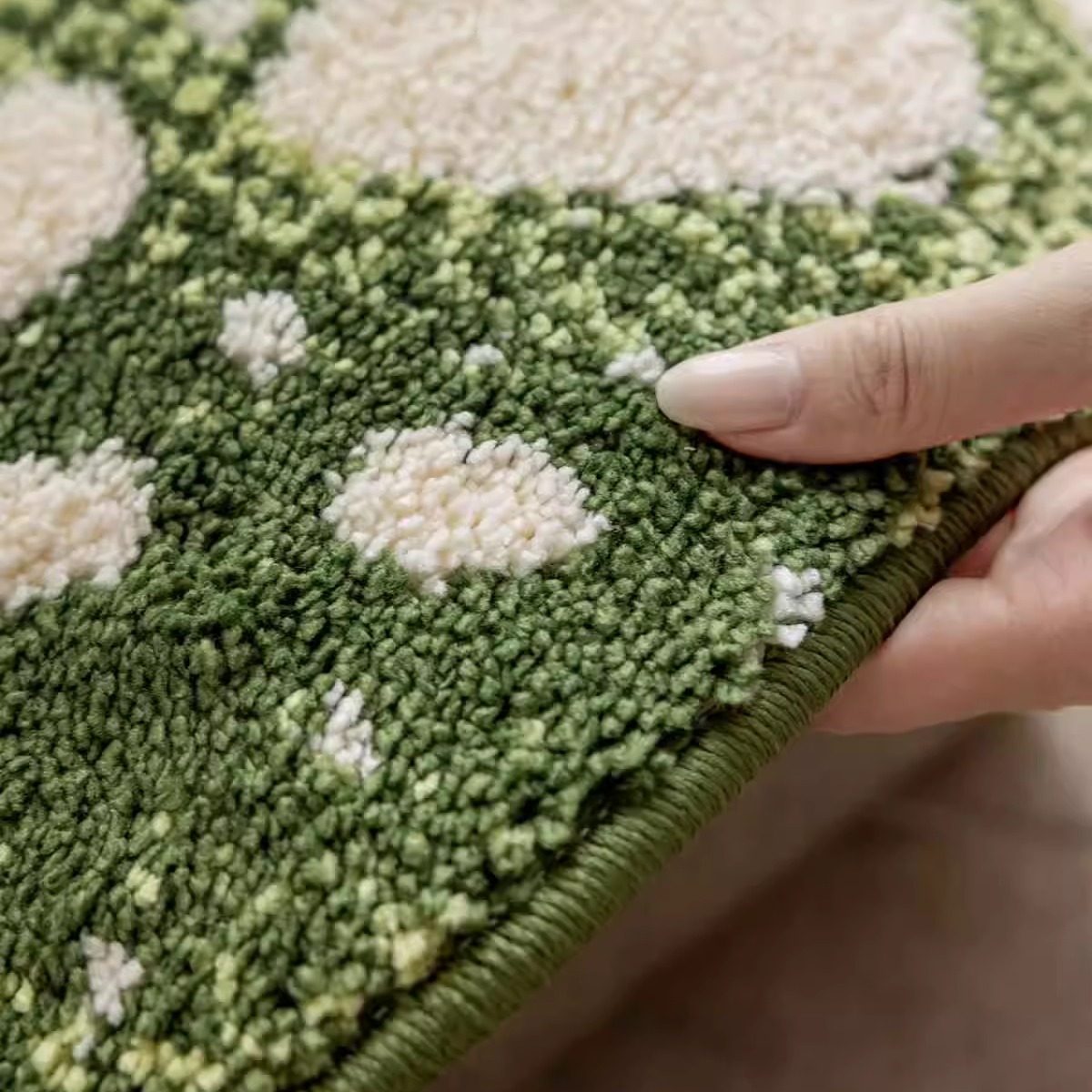 儿童房地毯卧室床边毯绿色叶子异型地毯衣帽间脚垫不规则秋海棠叶,淘宝优惠券,粉丝福利购,淘宝优惠卷