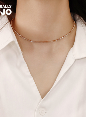 满天星方锆石项链女生轻奢小众设计高级感锁骨链颈链通勤时髦气质