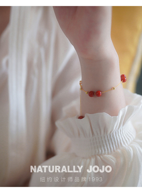 S925纯银南红玛瑙手链女