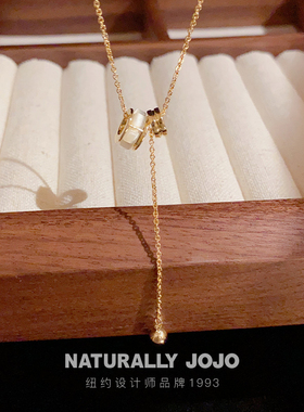 猫眼石滚轮项链女轻奢小众设计精致高级感锁骨链颈链2026新款爆款