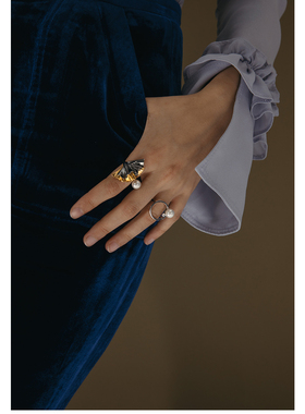 设计师原创珍珠戒指设计感