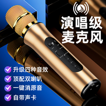 Auditee Bluetooth microphone sound integrated microphone wireless home mobile phone singing K singing card live special