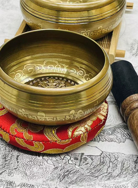 瑜伽法器尼泊尔手工颂钵摆件