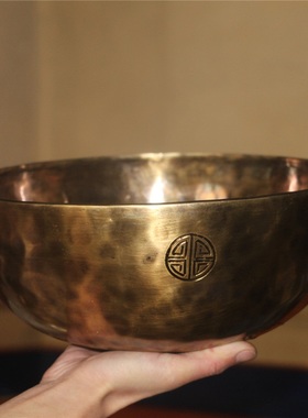 30cm满月spa理疗铜磬尼泊尔手工