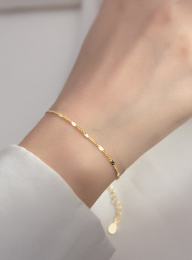 闪片手链女ins小众设计感冷淡风韩版几何手饰时尚闺蜜学生饰品