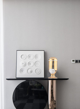 蝶陶家居花瓶 轻奢大花器摆件创意人脸雕塑西班牙金色