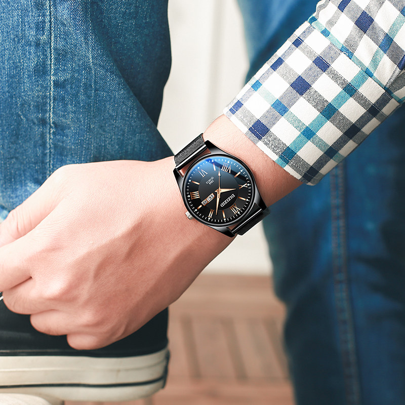 超薄男士真皮带款机械防水潮流手表 dizizid帝兹国产腕表