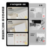 Perforated board storage rack behind the door, no need to punch holes and can be magnetically attached