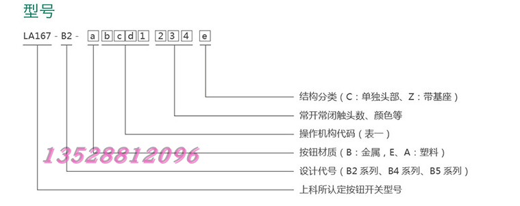 科耐达标志式平头按钮LA167-B2-BA31 - 图1