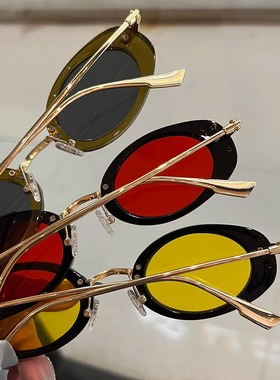 复古小众时髦椭圆眼镜