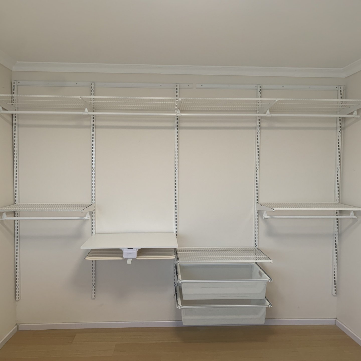 全屋定制砌墙金属衣柜步入式衣帽间小户型储物间上墙隔板置物架子,淘宝优惠券,粉丝福利购,淘宝优惠卷