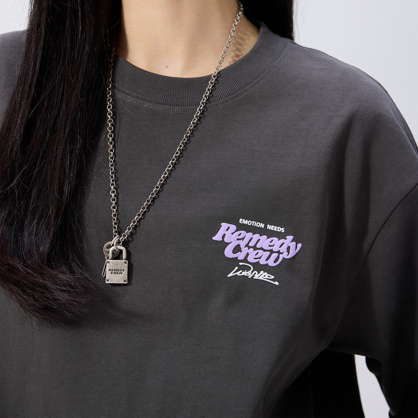 Remedy 美式发泡印花长袖T恤男女潮牌百搭宽松休闲体恤打底衫上衣,淘宝优惠券,粉丝福利购,淘宝优惠卷