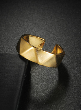 开口洗水不掉色钛钢情侣戒指