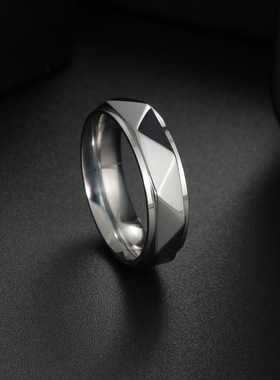 高质感小众轻奢钛钢情侣指环