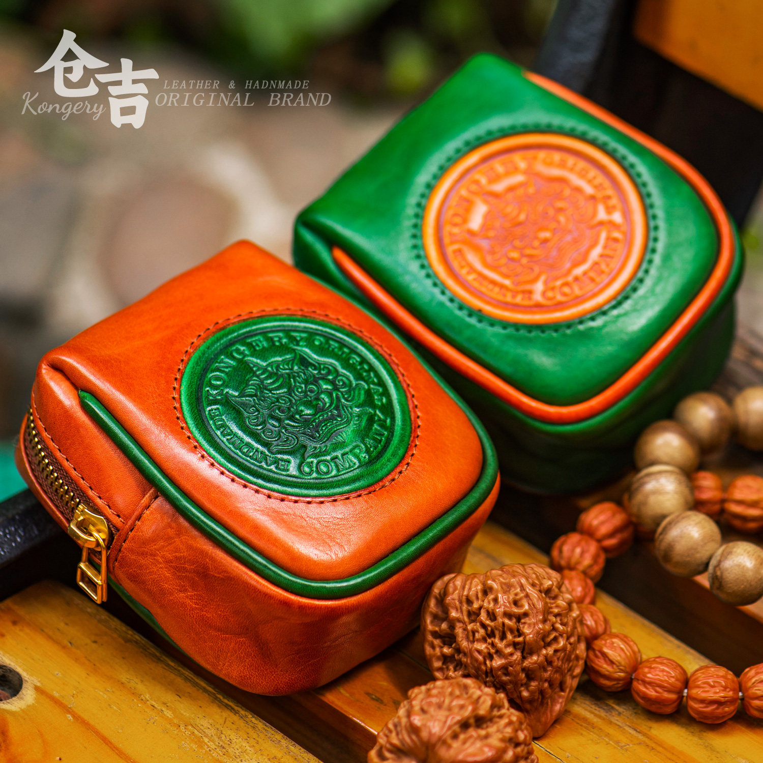 【貔貅藏珍】文玩收纳腰包！仓吉手工头层牛皮橄榄核桃手串零钱包,淘宝优惠券,粉丝福利购,淘宝优惠卷