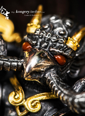 仓吉手工中国风银饰霸气雕刻项链