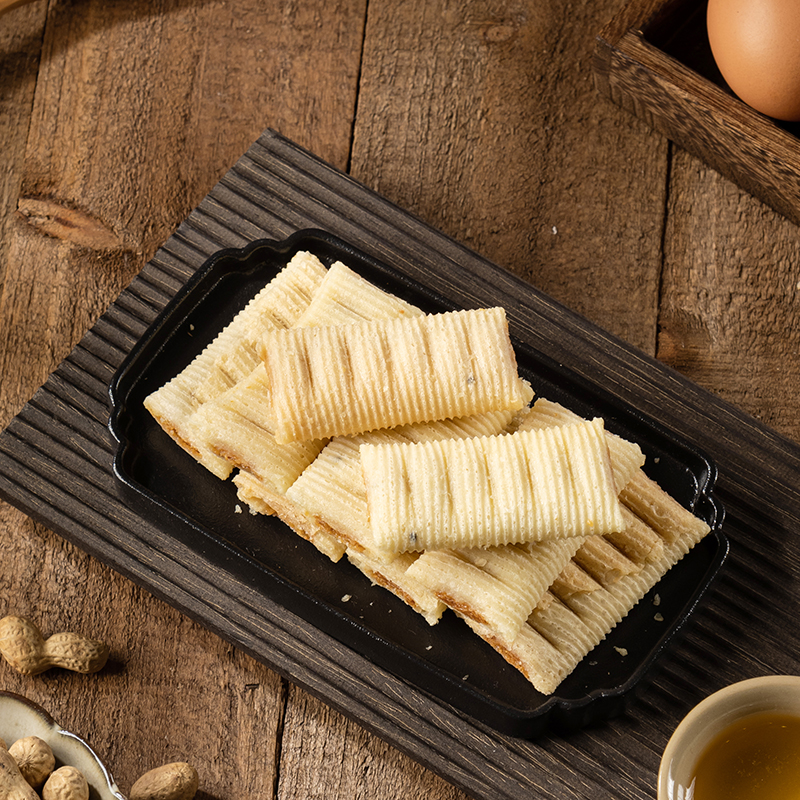 百饼园 福建特产手工传统糕点心茶点零食蛋卷 原味芝麻味 蛋花酥