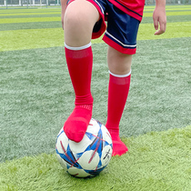 Summer thickened childrens football socks male long cylinder socks over knee female midbarrel sports socks white student girl non-slip