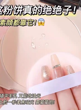 小鱼海棠推荐大粉饼定妆控油磨皮防水防汗脱妆不卡粉三合一湿两用