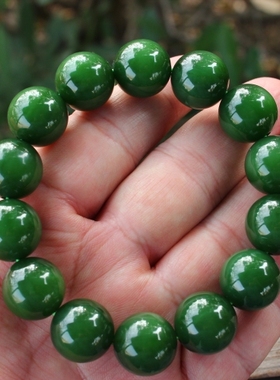 天然新疆和田玉碧玉手链手串