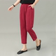Heavyweight real cupro silk pants women's 2026 casual pants eighty-nine points slimming small carrots small feet harem pants summer