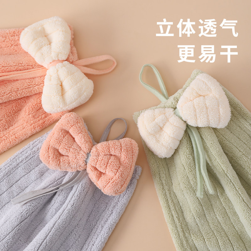 毛毛雨擦手巾可挂式擦手毛巾吸水比纯棉速干卫生间儿童可爱擦手布_虎窝淘