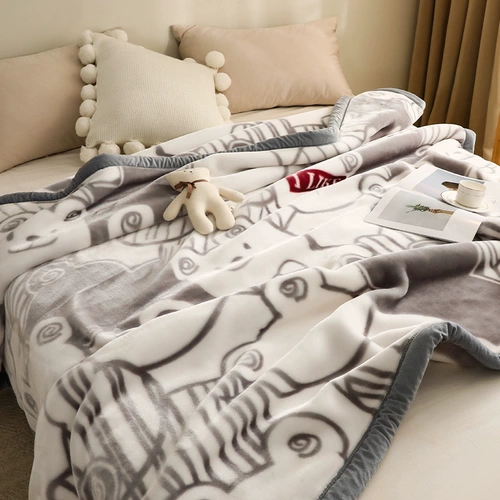 Зимнее флисовое фланелевое одеяло, увеличенная толщина