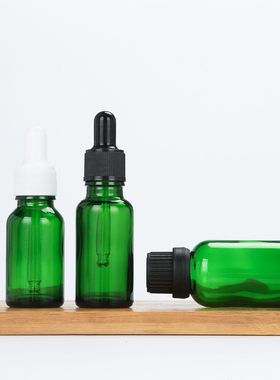 绿色电化铝胶头滴管精油分装瓶