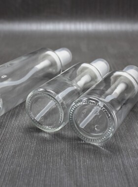 玻璃磨砂透明爽肤水分装瓶