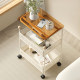 Wrought iron living room creamy style moving side table
